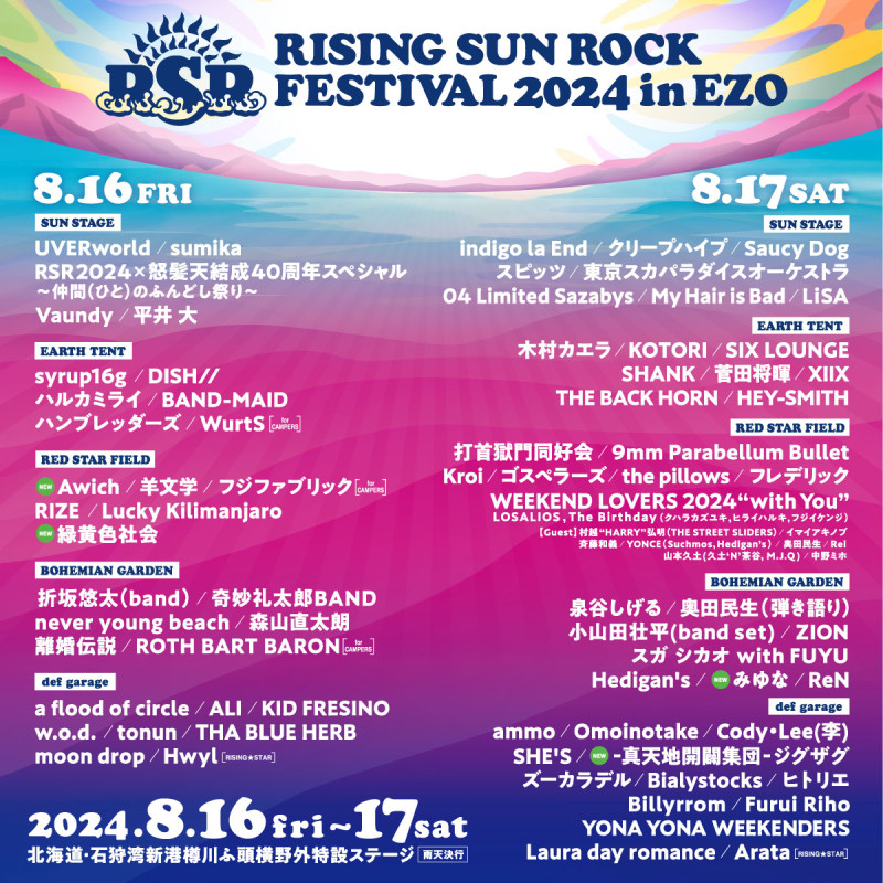 RISING SUN ROCK FESTIVAL 2024 in EZO